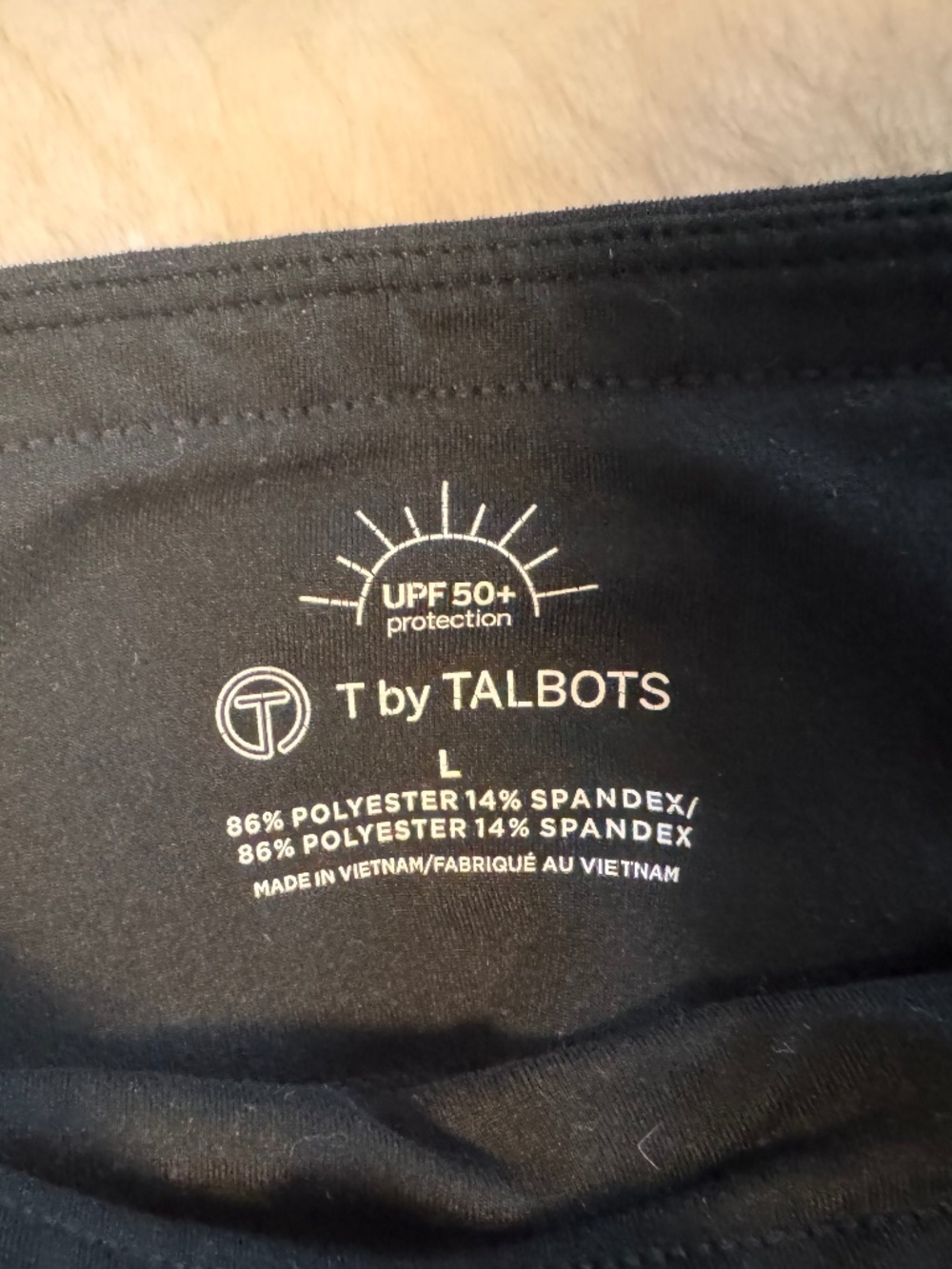 T by Talbots High Rise Black Leggings with Reflector dots, L